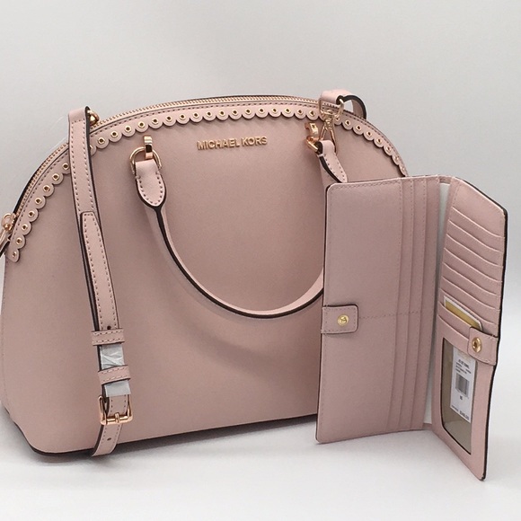 MICHAEL KORS EMMY LG DOME Satchel Bag & WALLET SET - Picture 2 of 8